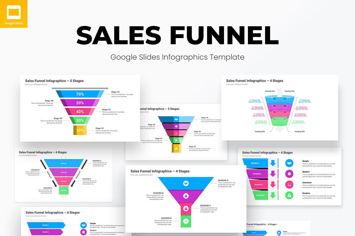 Sales Funnel Infographics Google Slides Template | Nulivo Market